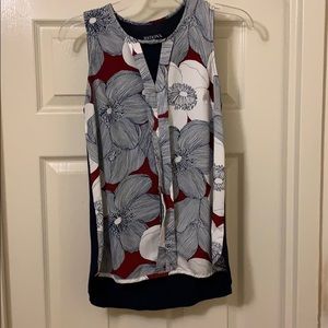 Merona floral sleeveless shirt.